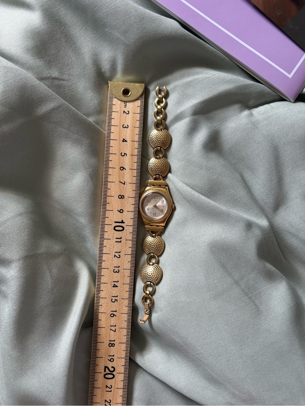 Swatch Gold-Tone Women's Bracelet Watch with White Dial - Picture 3 of 3